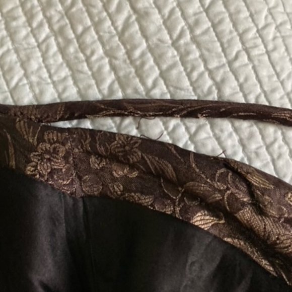 Vintage Brown and Gold Brocade Evening Coat - Picture 13 of 13